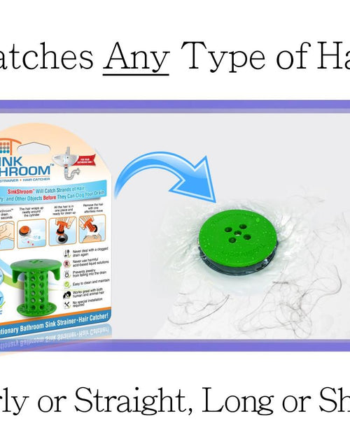 Load image into Gallery viewer, SinkShroom® (Green) The Hair Catcher That Prevents Clogged Bathroom Sink Drains by TubShroom.com
