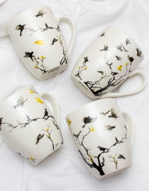 Load image into Gallery viewer, Set Of Four April Flock Series Ceramic Mugs by Izhar Studio- CA
