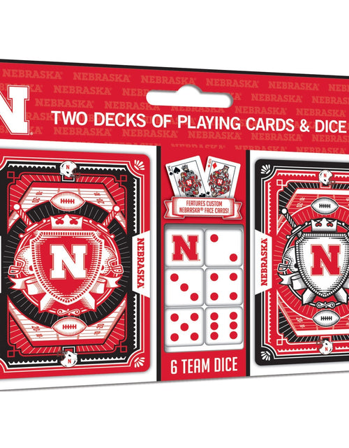 Load image into Gallery viewer, Nebraska Cornhuskers - 2-Pack Playing Cards &amp; Dice Set by MasterPieces Puzzle Company INC
