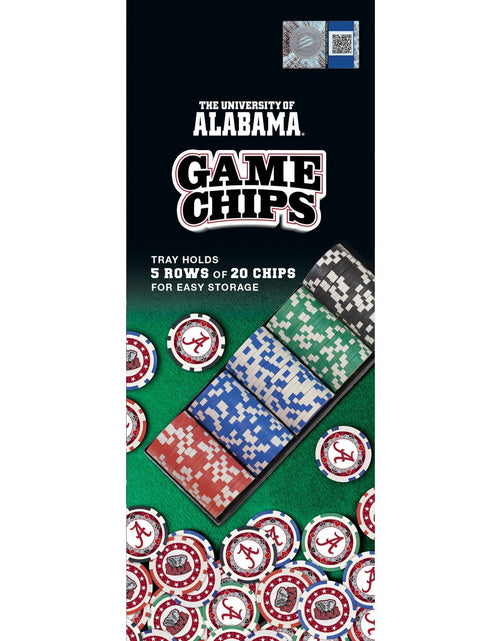 Load image into Gallery viewer, Alabama Crimson Tide 100 Piece Poker Chips by MasterPieces Puzzle Company INC
