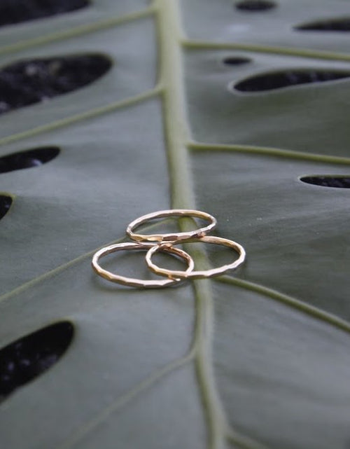 Load image into Gallery viewer, Hammered Dainty Rings by Toasted Jewelry
