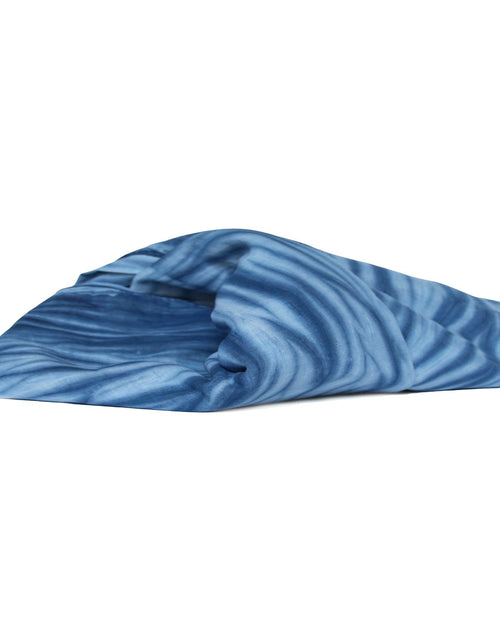 Load image into Gallery viewer, Indigo Dyed Hand Printed Cotton Fabric by OMSutra
