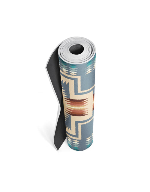 Load image into Gallery viewer, Pendleton x Yune Yoga Mat Harding Grey 5mm by Yune Yoga
