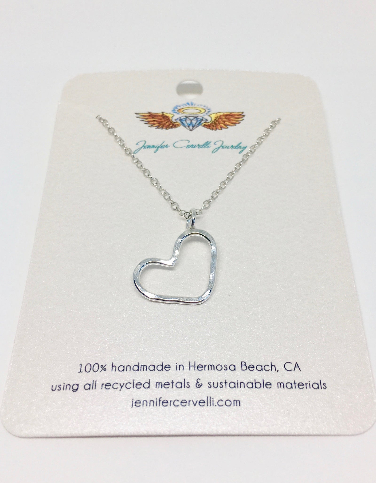 Heart Pendant Necklace by Jennifer Cervelli Jewelry