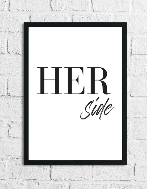 Load image into Gallery viewer, His &amp; Hers Side Bold Couple Black Set Of 2 Bedroom Prints by WinsterCreations™ Official Store
