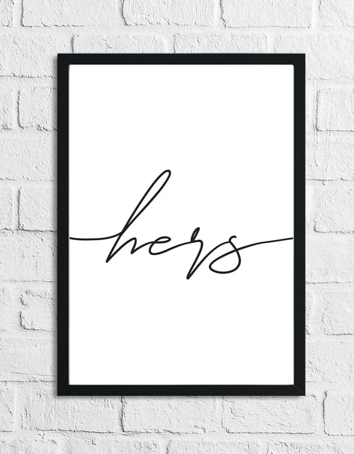Load image into Gallery viewer, His &amp; Hers Couple Black Set Of 2 Bedroom Prints by WinsterCreations™ Official Store
