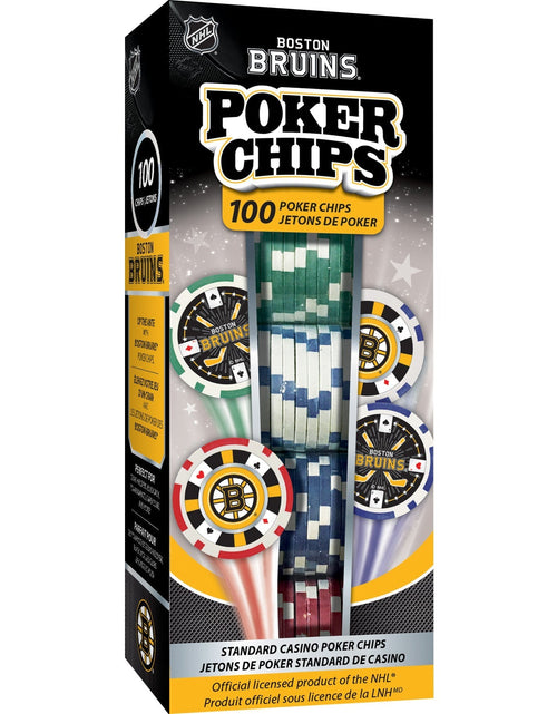 Load image into Gallery viewer, Boston Bruins 100 Piece Poker Chips by MasterPieces Puzzle Company INC
