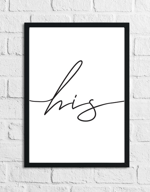 Load image into Gallery viewer, His &amp; Hers Couple Black Set Of 2 Bedroom Prints by WinsterCreations™ Official Store
