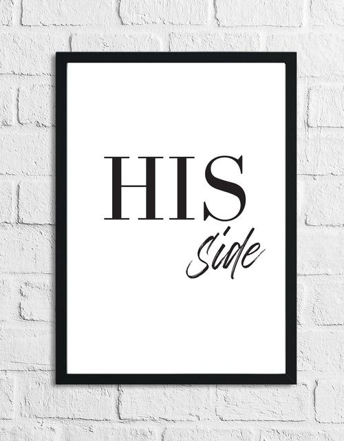 Load image into Gallery viewer, His &amp; Hers Side Bold Couple Black Set Of 2 Bedroom Prints by WinsterCreations™ Official Store
