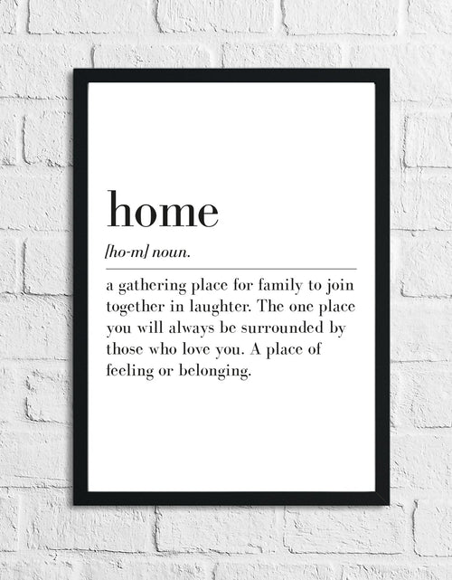 Load image into Gallery viewer, Home Definition Simple Home Wall Decor Print by WinsterCreations™ Official Store
