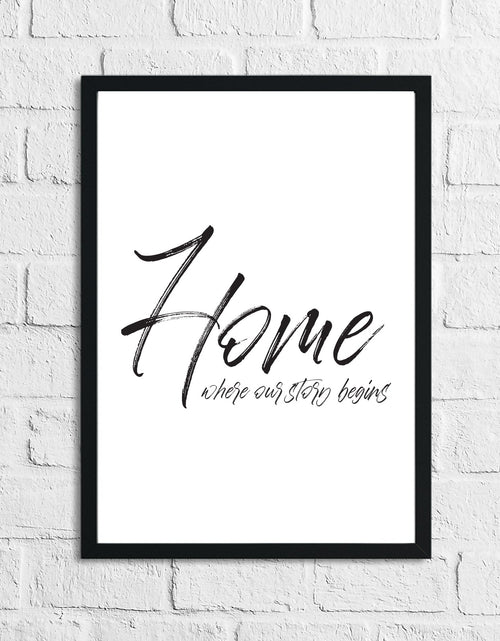 Load image into Gallery viewer, Home Where Our Story Begins Simple Home Wall Decor Print by WinsterCreations™ Official Store
