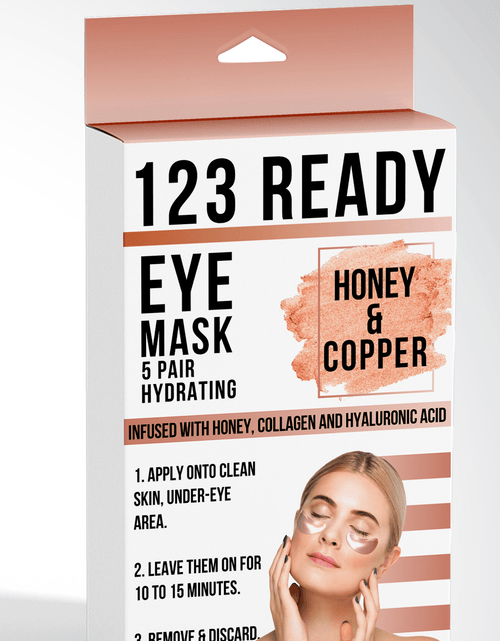 Load image into Gallery viewer, 123 Ready HONEY &amp; COPPER HYDRATING GEL EYE PATCHES by ZAQ Skin &amp; Body
