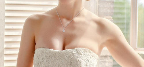 Load image into Gallery viewer, Round Halo Crystal Pendant Necklace by Hollywood Sensation®
