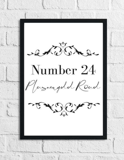 Load image into Gallery viewer, Personalised House No. &amp; Street Name Simple Home Wall Decor Print by WinsterCreations™ Official Store

