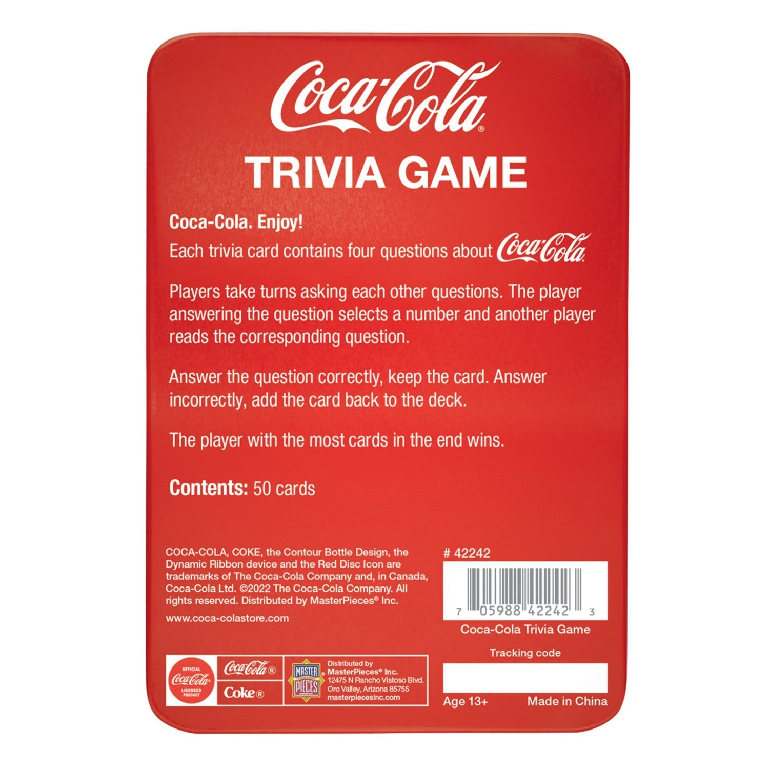 Coca-Cola Trivia Game with Collectible Tin by MasterPieces Puzzle Company INC