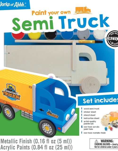 Load image into Gallery viewer, Semi Truck Wood Paint Set by MasterPieces Puzzle Company INC
