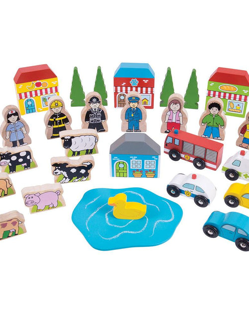 Load image into Gallery viewer, Trackside Accessory Set by Bigjigs Toys US
