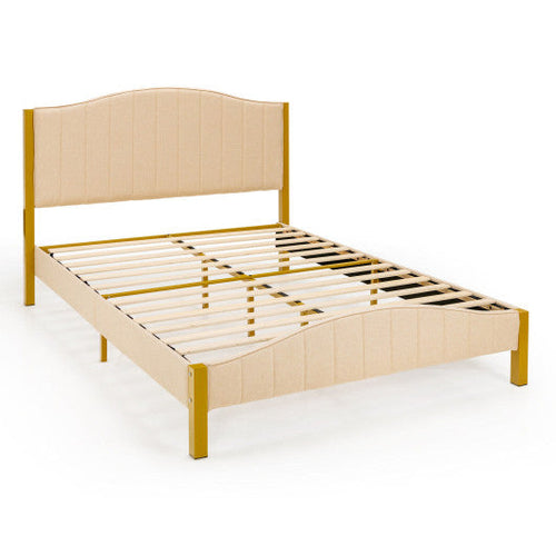 Load image into Gallery viewer, Full/Queen Size Upholstered Bed Frame with Quilted Headboard-Queen Size
