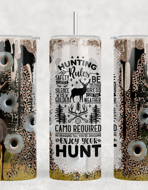 Load image into Gallery viewer, Hunting - 20 oz Steel Skinny Tumbler - Optional Blue Tooth Speaker - Speaker Color will Vary by Rowdy Ridge Co
