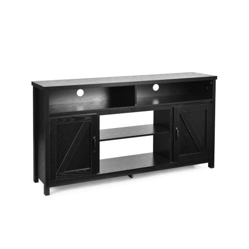 Load image into Gallery viewer, 59 Inch TV Stand Media Center Console Cabinet with Barn Door for TV's 65 Inch-Black
