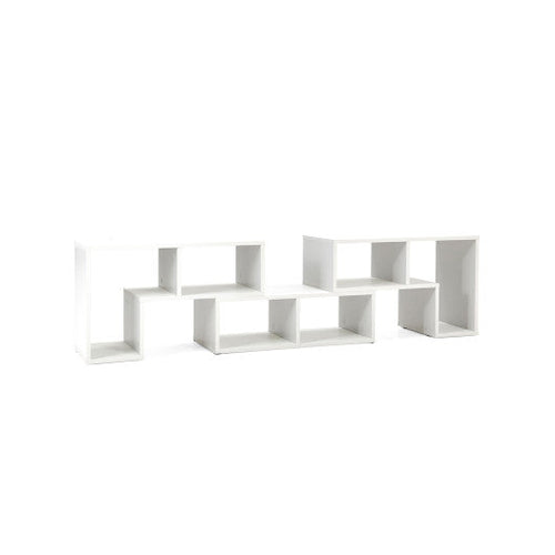 Load image into Gallery viewer, 3 Pieces Adjustable TV Stand for TVs up to 65 Inch with Shelves-White
