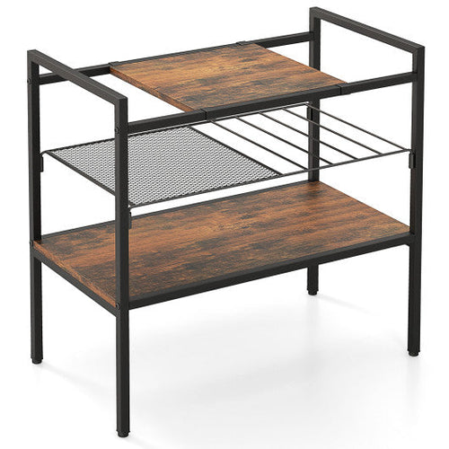 Load image into Gallery viewer, Industrial Entryway Table with Removable Panel and Mesh Shelf
