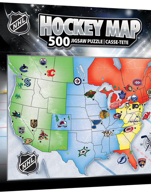 Load image into Gallery viewer, NHL - League Map 500 Piece Jigsaw Puzzle by MasterPieces Puzzle Company INC
