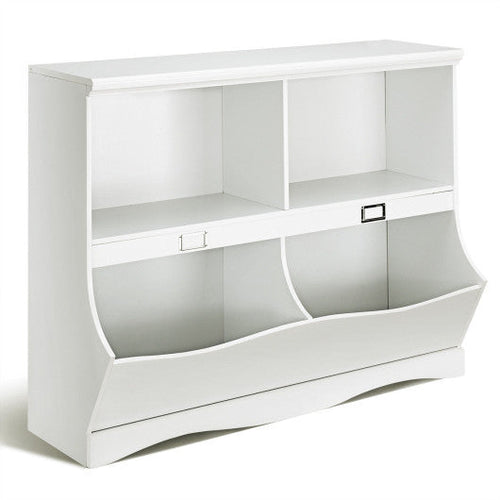 Load image into Gallery viewer, Kids Storage Unit Baby Toy Organizer Children Bookshelf Bookcase-White
