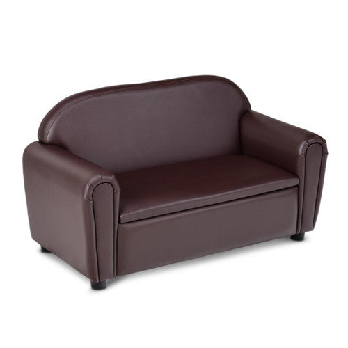 Load image into Gallery viewer, Kids Sofa Armrest Chair with Storage Function-Brown
