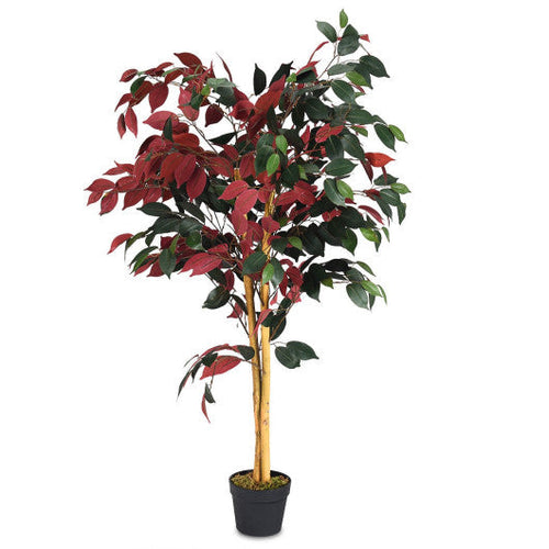 Load image into Gallery viewer, 4 Feet Tall Artificial Ficus Tree with Nursery Pot
