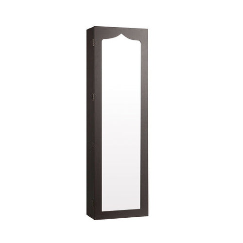 Load image into Gallery viewer, 5 LEDs Jewelry Armoire Wall Mounted / Door Hanging Mirror-Brown
