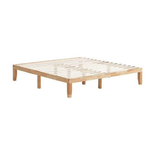 Load image into Gallery viewer, 14 Inch King Size Wood Platform Bed Frame-Natural
