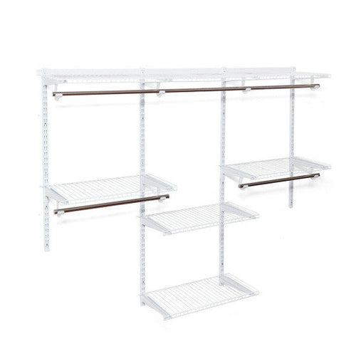 Load image into Gallery viewer, Adjustable Wall Mounted Closet Rack System with Shelf
