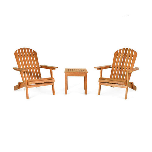 Load image into Gallery viewer, 3 Pieces Adirondack Chair Set with Widened Armrest
