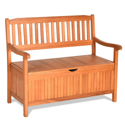 Load image into Gallery viewer, 33 Gallon Wooden Storage Bench with Liner for Patio Garden Porch
