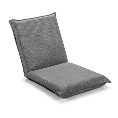 Load image into Gallery viewer, Adjustable 6 positions Folding Lazy Man Sofa Chair Floor Chair-Gray
