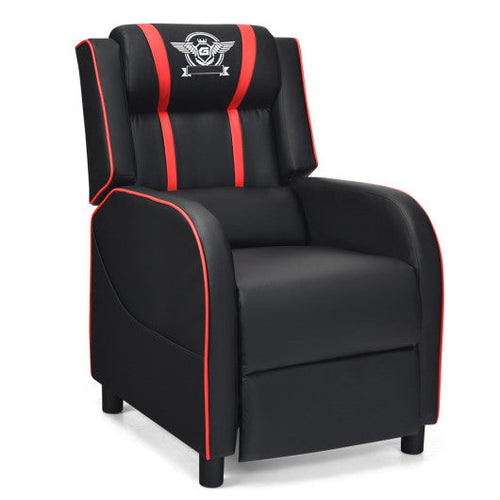 Load image into Gallery viewer, Massage Racing Gaming Single Recliner Chair-Red
