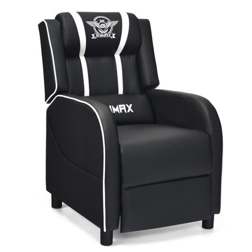 Load image into Gallery viewer, Massage Racing Gaming Single Recliner Chair-White
