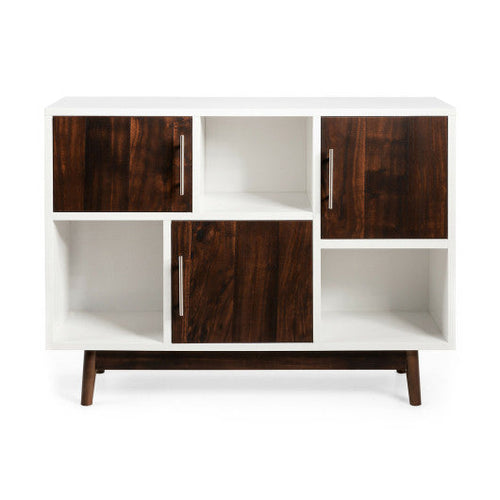 Load image into Gallery viewer, Wood Display Sideboard Storage Cabinet with Storage Compartments
