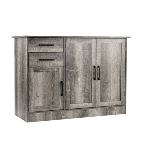 Load image into Gallery viewer, Buffet Storage Cabinet Kitchen Sideboard with 2 Drawers-Gray
