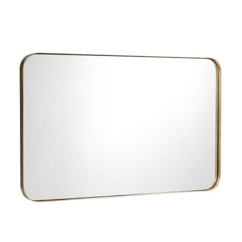 Load image into Gallery viewer, 32 Inch x 20 Inch Metal Frame Wall-Mounted Rectangle Mirror-Golden

