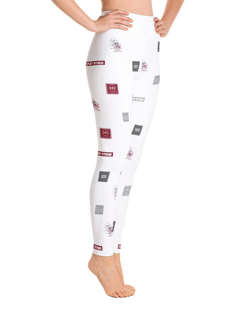 Load image into Gallery viewer, HYBRID NATION WOMEN AOP LEGGINGS (WHITE) by Hybrid Nation
