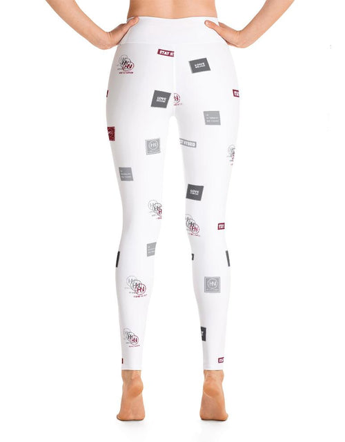 Load image into Gallery viewer, HYBRID NATION WOMEN AOP LEGGINGS (WHITE) by Hybrid Nation

