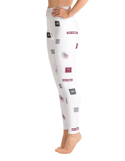 Load image into Gallery viewer, HYBRID NATION WOMEN AOP LEGGINGS (WHITE) by Hybrid Nation
