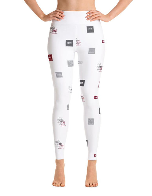 Load image into Gallery viewer, HYBRID NATION WOMEN AOP LEGGINGS (WHITE) by Hybrid Nation
