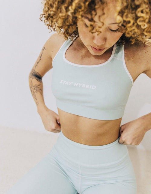 Load image into Gallery viewer, HYBRID NATION WOMEN ATHLETIC SPORTS BRA (MINT) by Hybrid Nation
