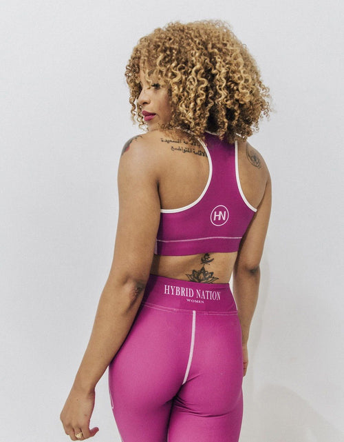 Load image into Gallery viewer, HYBRID NATION WOMEN HIGH-WAISTED LEGGINGS (BERRY) by Hybrid Nation
