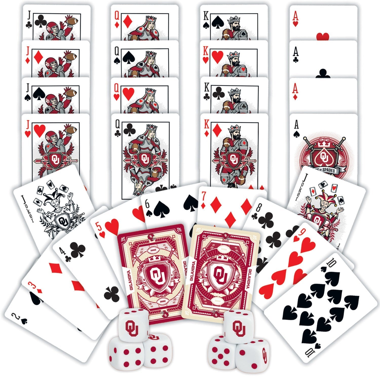 Oklahoma Sooners - 2-Pack Playing Cards & Dice Set by MasterPieces Puzzle Company INC