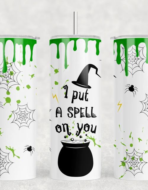 Load image into Gallery viewer, I Put A Spell On You  - 20 oz Steel Skinny Tumbler - Optional Blue Tooth Speaker - Speaker Color will Vary by Rowdy Ridge Co
