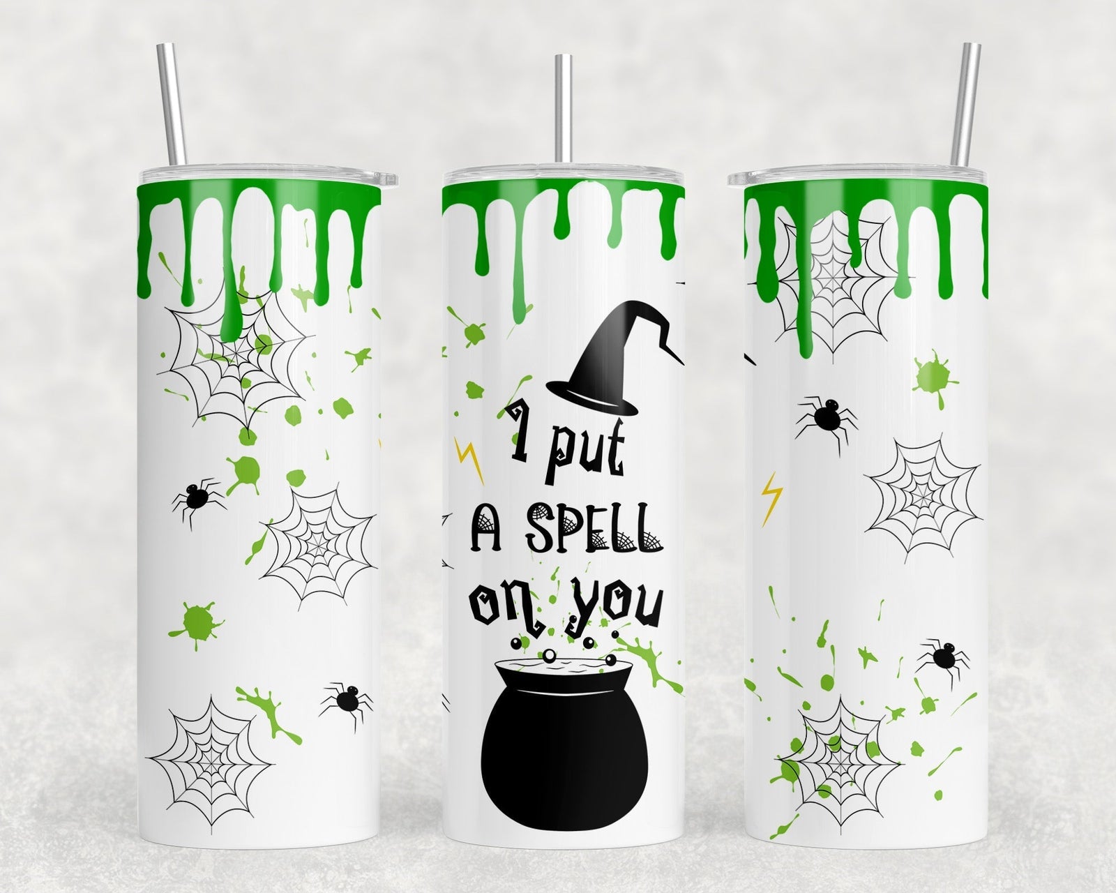 I Put A Spell On You  - 20 oz Steel Skinny Tumbler - Optional Blue Tooth Speaker - Speaker Color will Vary by Rowdy Ridge Co